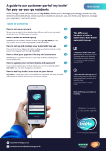 The front cover of our guide to using the PAYG version of 'my insite'.