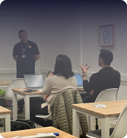 A property professional is asking a question to one of Insite's trainers.